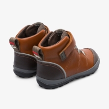 Camper Dark Brown Boots Kids - Peu Pista Online Ireland | KVDUQ3296